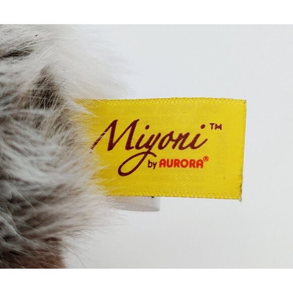 Aurora Miyoni Tots Bunny Rabbit Plush 6" Gray Realistic Stuffed Animal Toy - Picture 5 of 6